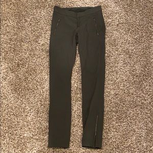 Green Athleta Skinny Zipper Pant